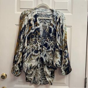 Free People All Tous Single Button Bat Top, One Size Fits Most